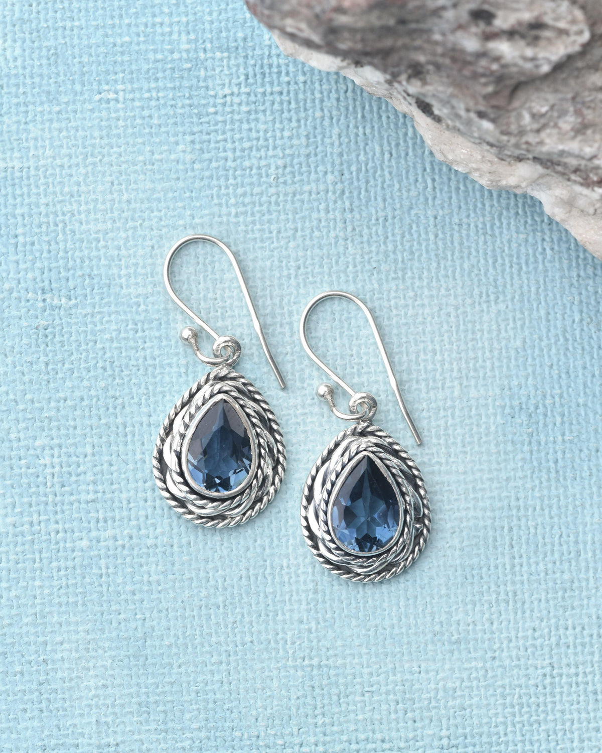 London Blue Topaz Solid 925 Sterling Silver Dangle Earrings Jewelry - YoTreasure