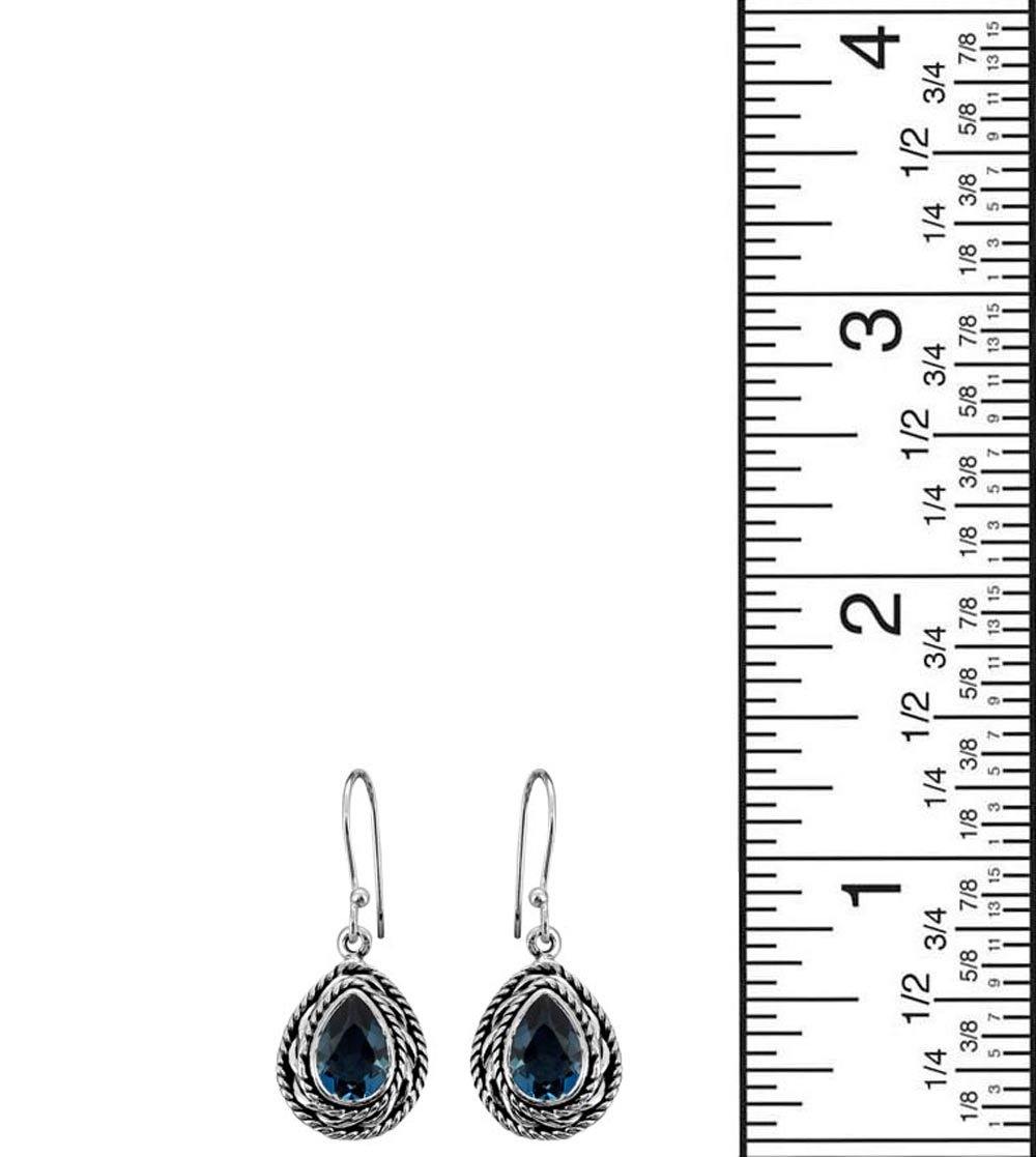 London Blue Topaz Solid 925 Sterling Silver Dangle Earrings Jewelry - YoTreasure