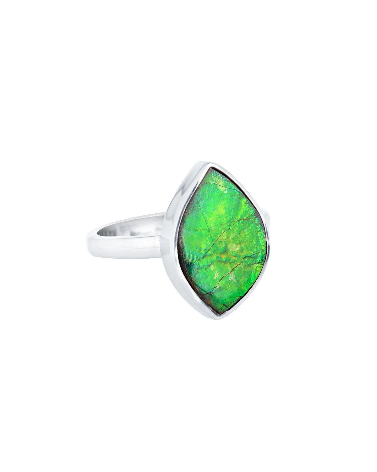 11 Ct. Ammoite Ring Solid 925 Sterling Silver Jewlry - YoTreasure