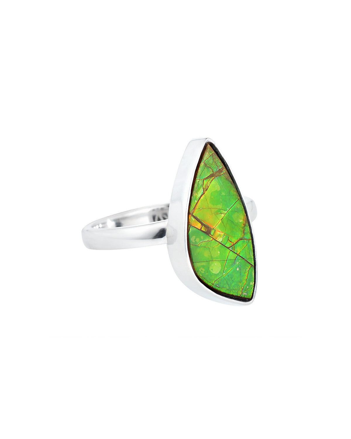 6.6 Ct. Ammoite Ring Solid 925 Sterling Silver Jewlry - YoTreasure