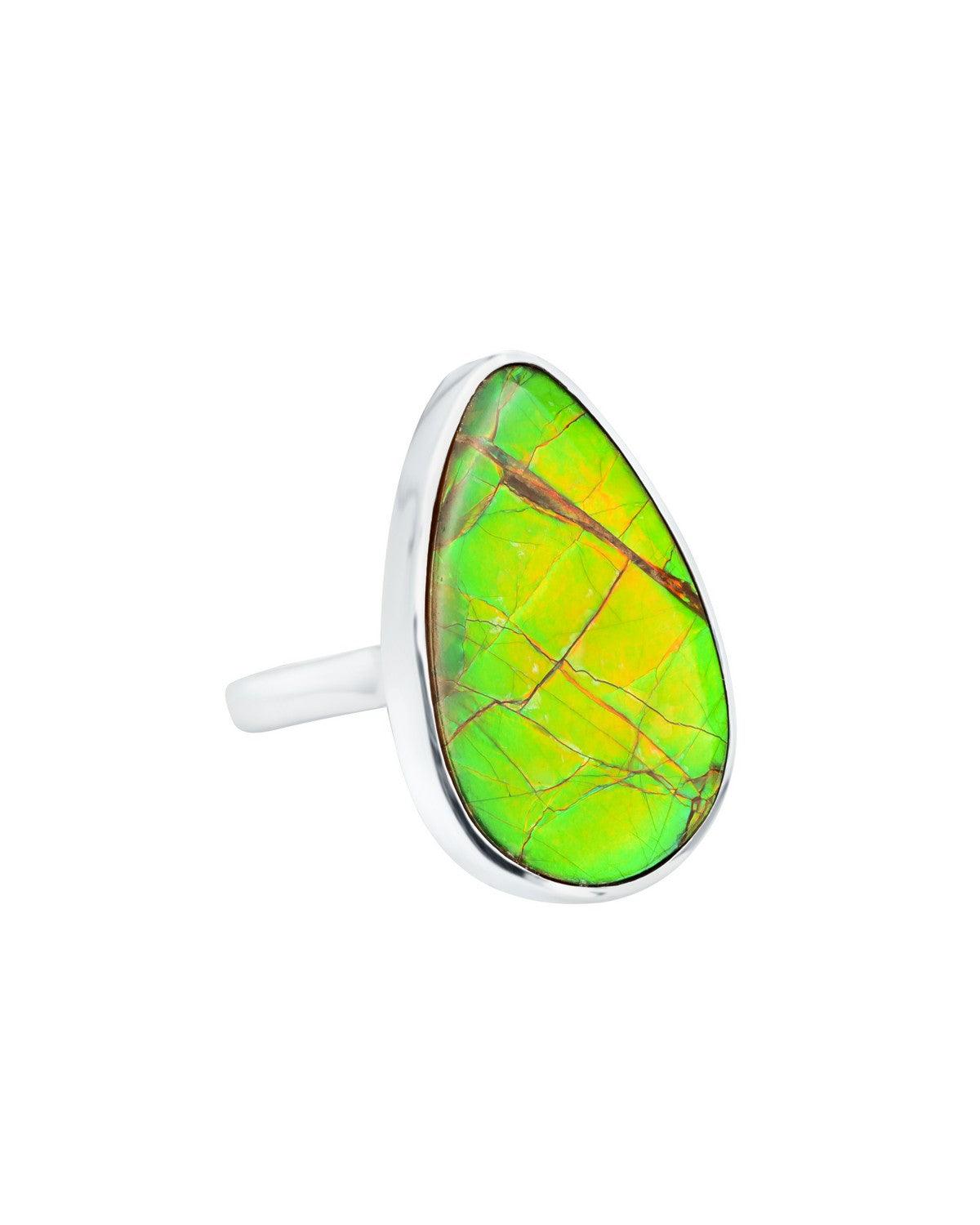 12.10 Ct. Ammoite Ring Solid 925 Sterling Silver Jewlry - YoTreasure