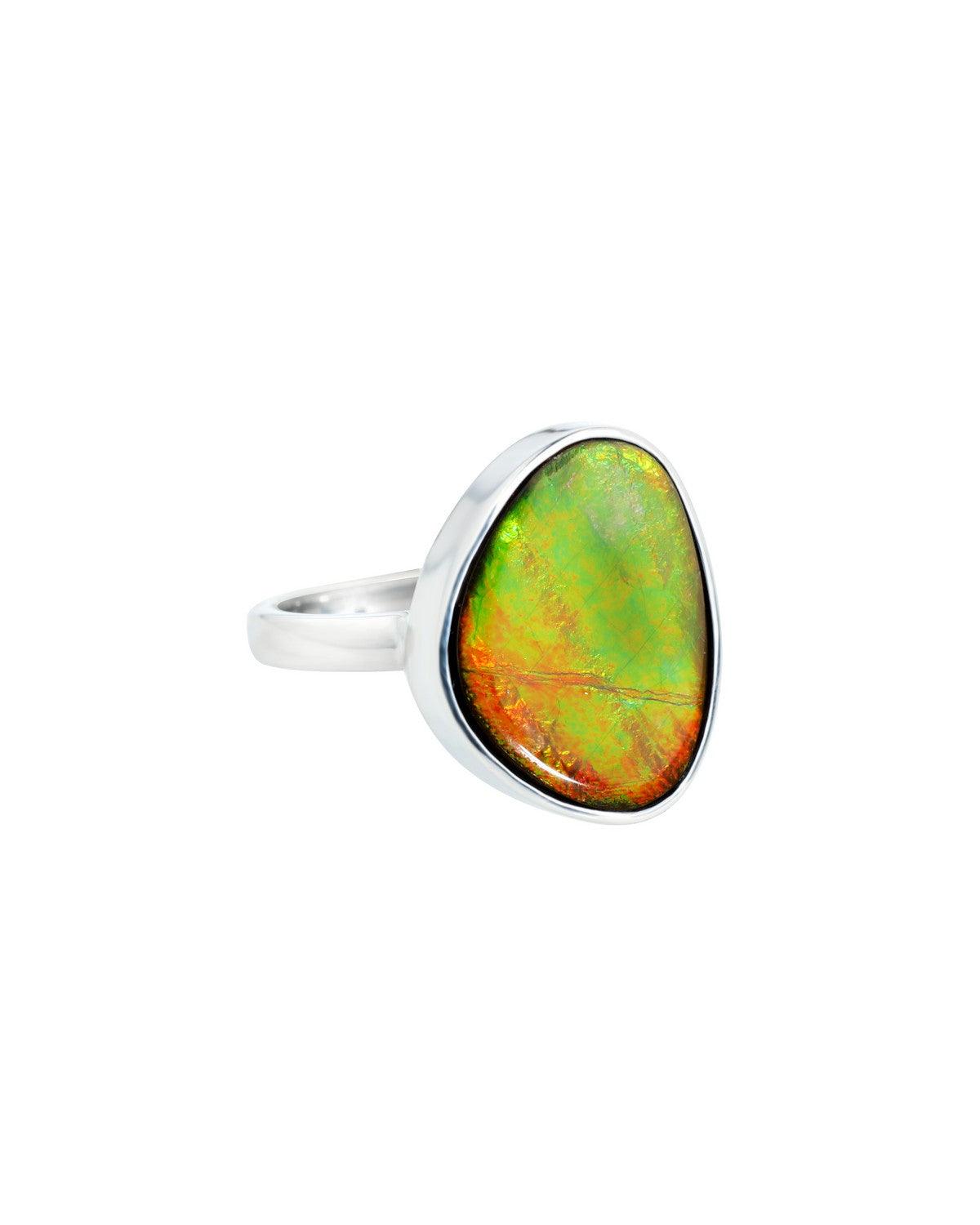 6.10 Ct. Ammoite Ring Solid 925 Sterling Silver Jewlry - YoTreasure