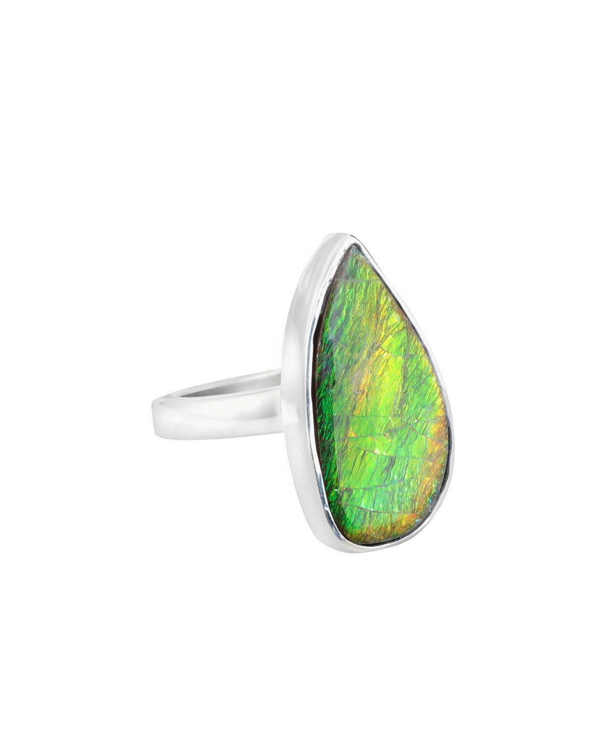 5 Ct. Ammoite Ring Solid 925 Sterling Silver Jewlry - YoTreasure