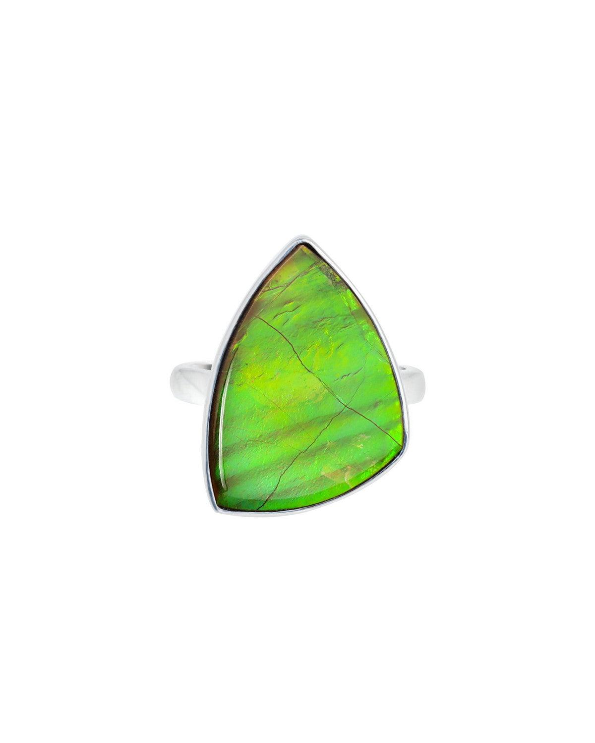 9.30 Ct. Ammoite Ring Solid 925 Sterling Silver Jewlry - YoTreasure