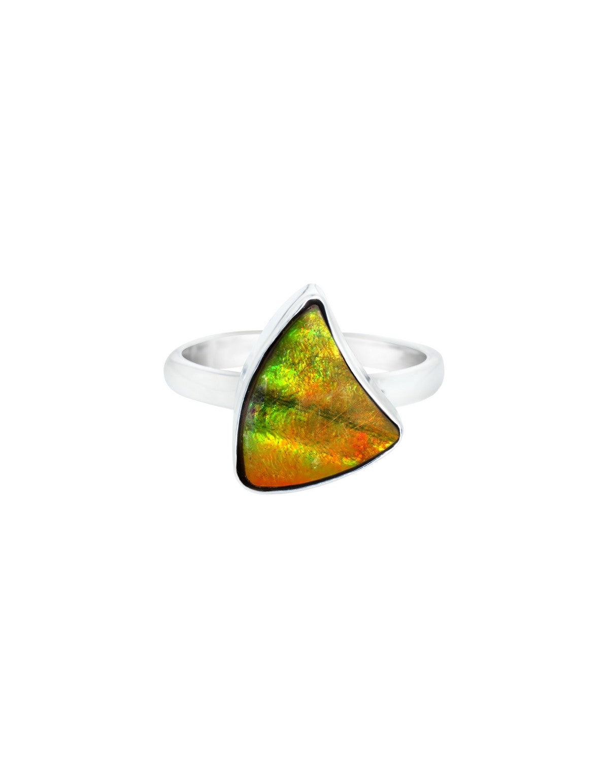 5.80 Ct. Ammoite Ring Solid 925 Sterling Silver Jewlry - YoTreasure