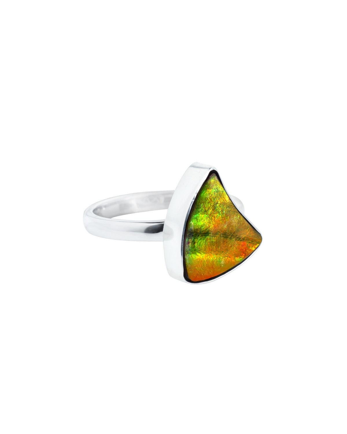5.80 Ct. Ammoite Ring Solid 925 Sterling Silver Jewlry - YoTreasure