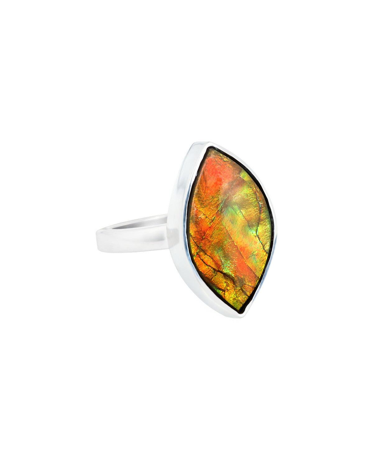 5.50 Ct. Ammoite Ring Solid 925 Sterling Silver Jewlry - YoTreasure