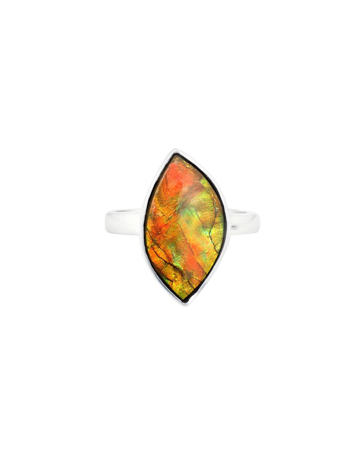 5.50 Ct. Ammoite Ring Solid 925 Sterling Silver Jewlry - YoTreasure