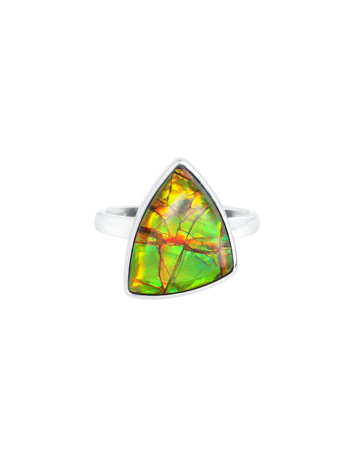 6.60 Ct. Ammoite Ring Solid 925 Sterling Silver Jewlry - YoTreasure