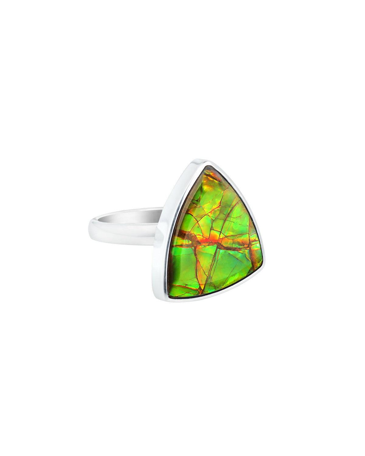 6.60 Ct. Ammoite Ring Solid 925 Sterling Silver Jewlry - YoTreasure