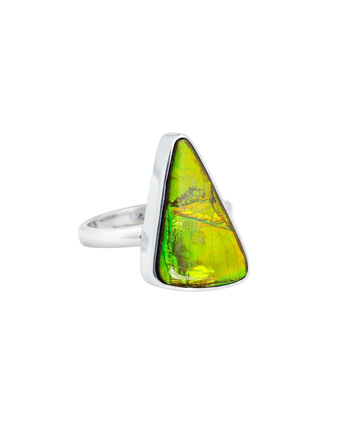 7.55 Ct. Ammoite Ring Solid 925 Sterling Silver Jewlry - YoTreasure