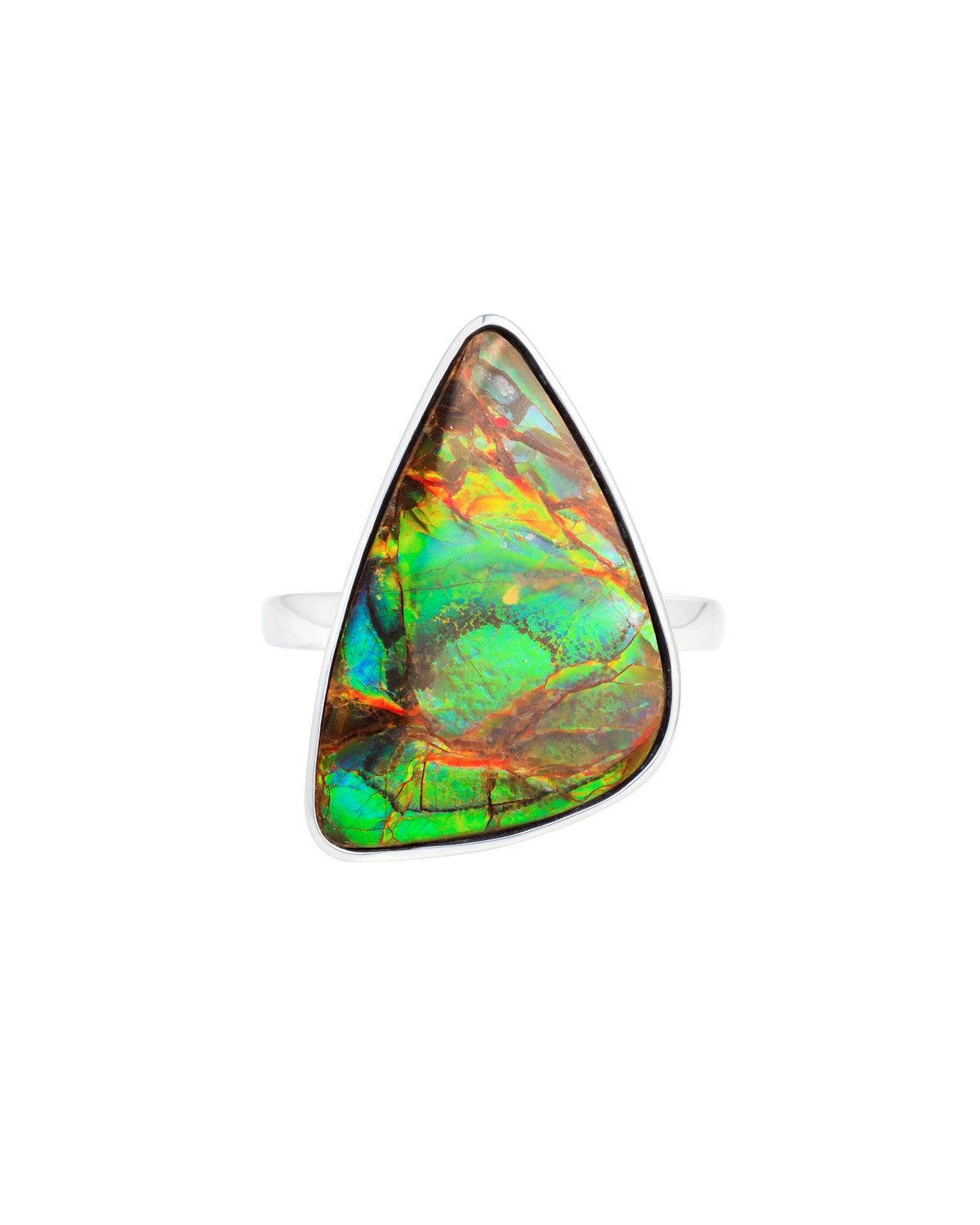5.35 Ct. Ammoite Ring Solid 925 Sterling Silver Jewlry - YoTreasure