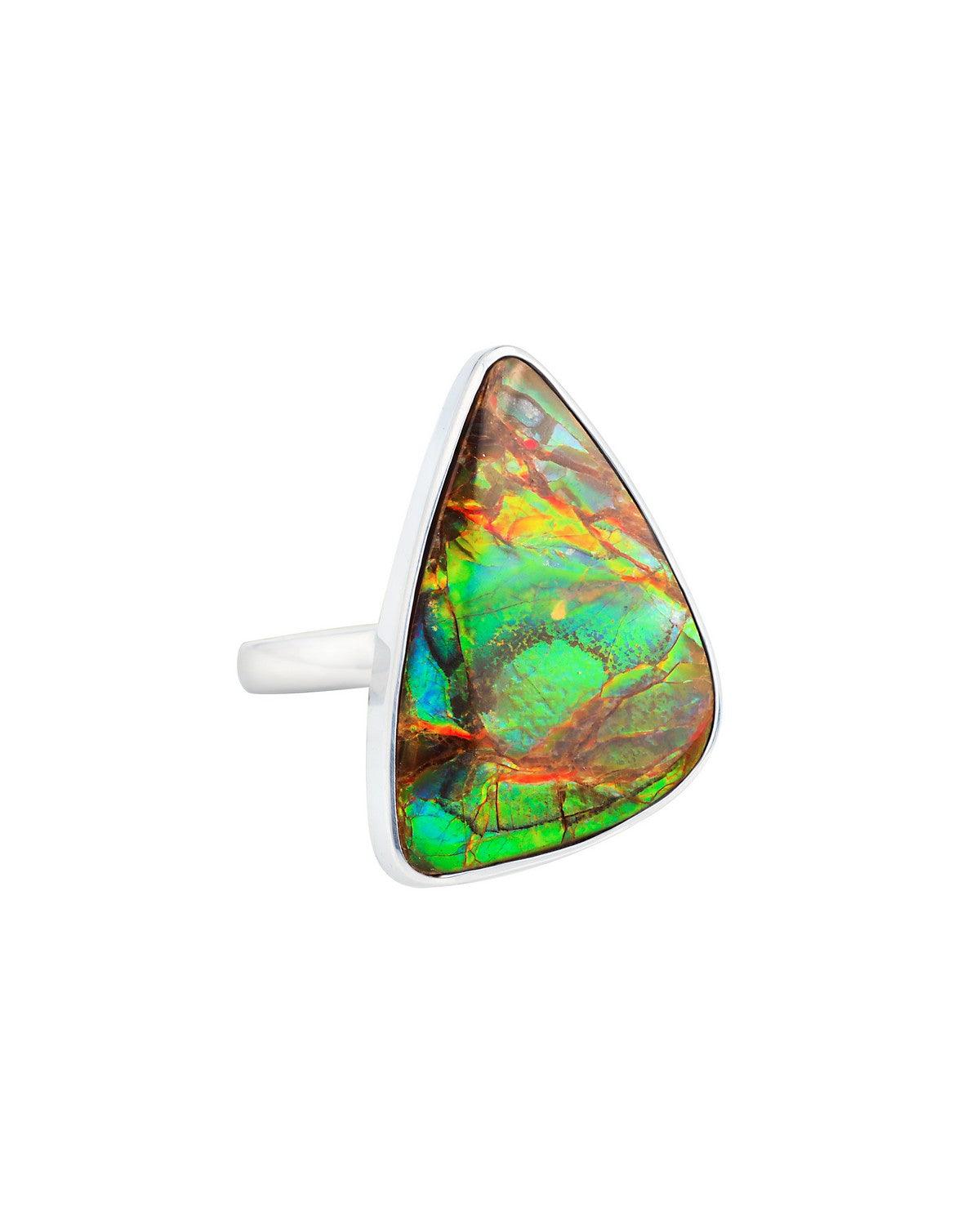 5.35 Ct. Ammoite Ring Solid 925 Sterling Silver Jewlry - YoTreasure