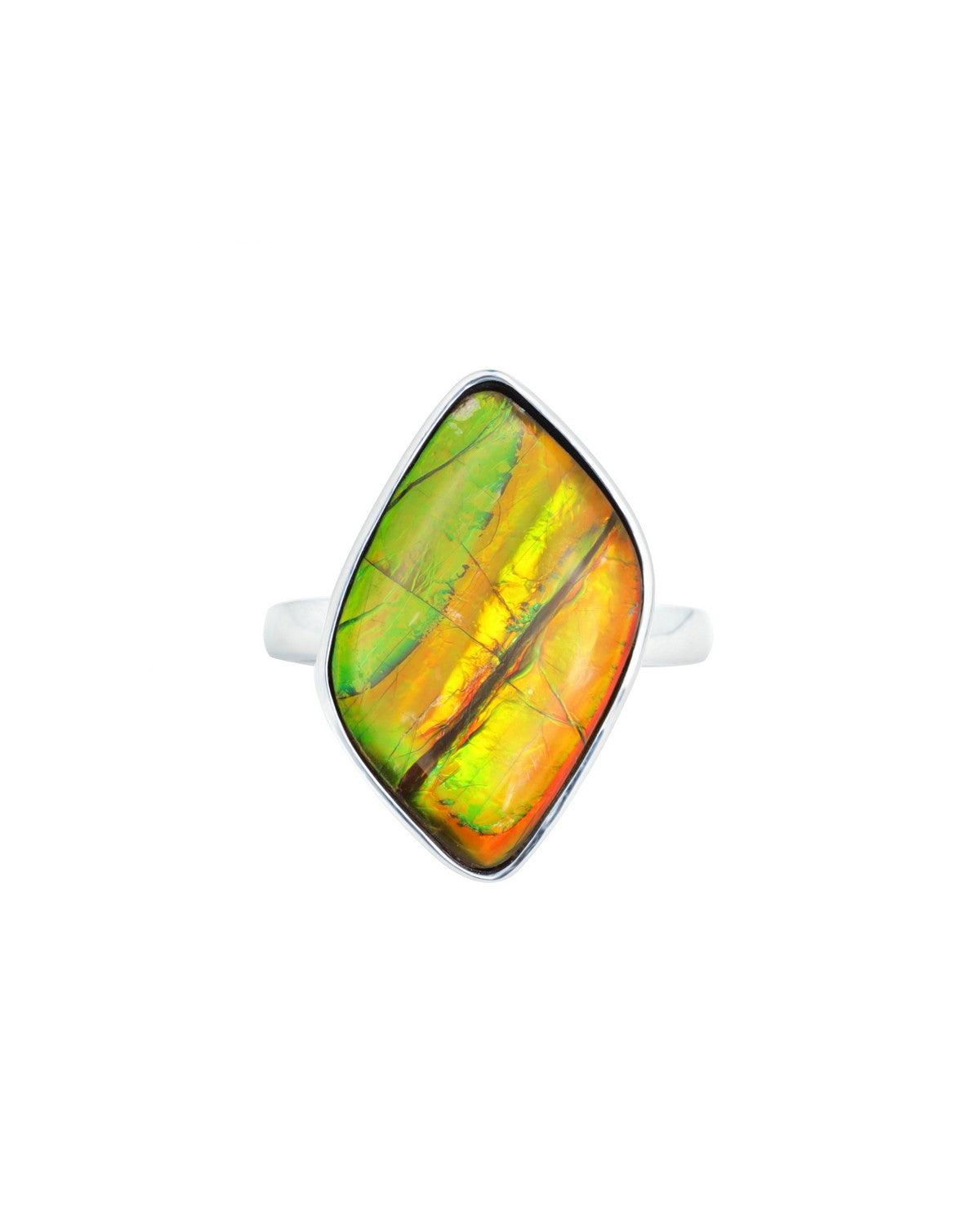 10.85 Ct. Ammoite Ring Solid 925 Sterling Silver Jewlry - YoTreasure