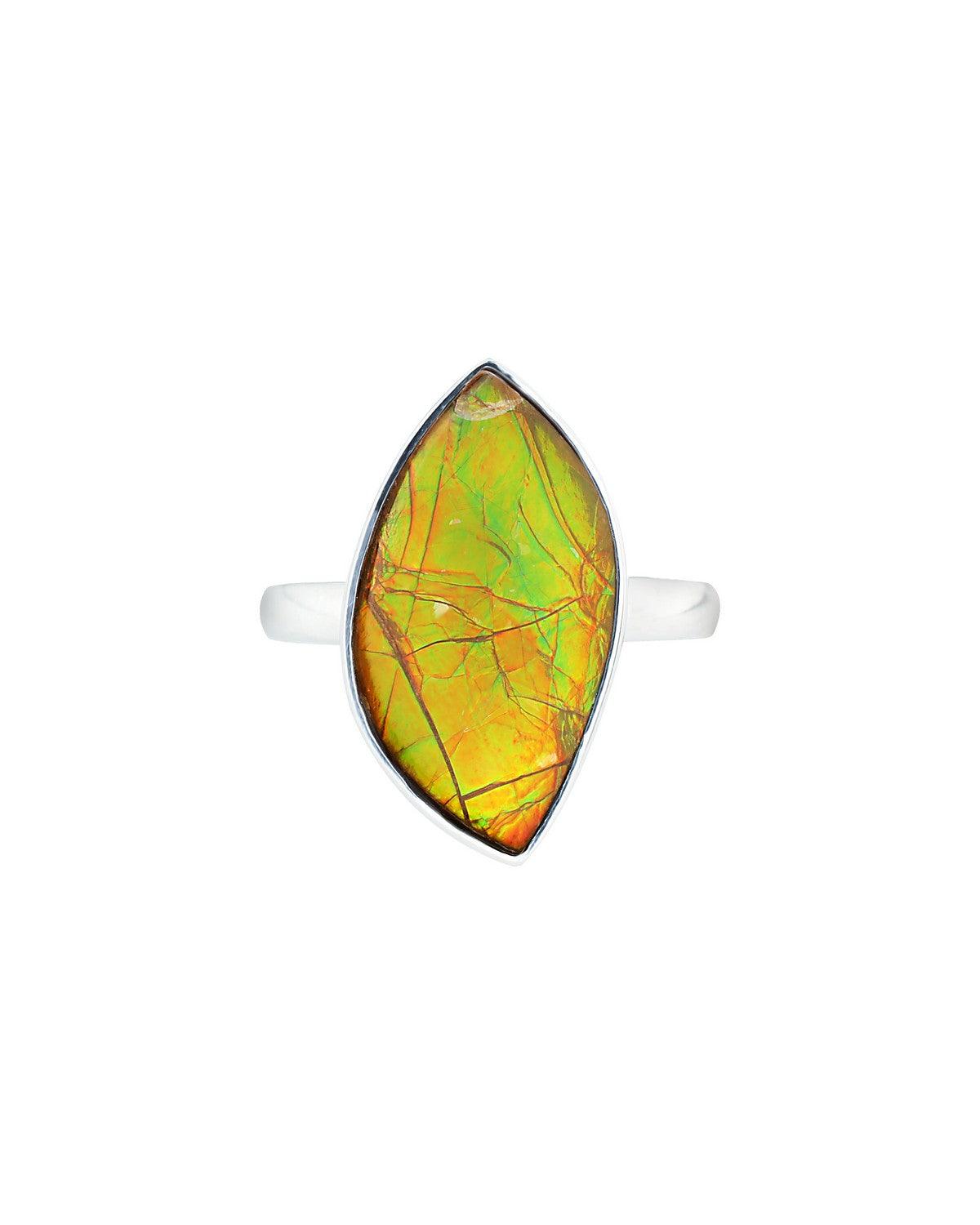 10.6 Ct. Ammoite Ring Solid 925 Sterling Silver Jewlry - YoTreasure