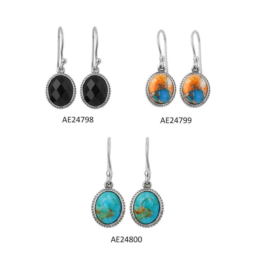 Black Onyx Solid 925 Sterling Silver Dangle Earrings - YoTreasure