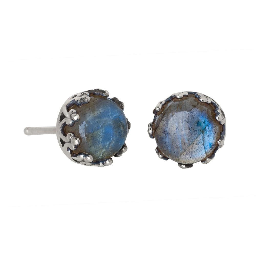 Labradorite Solid 925 Sterling Silver Stud Earrings - YoTreasure