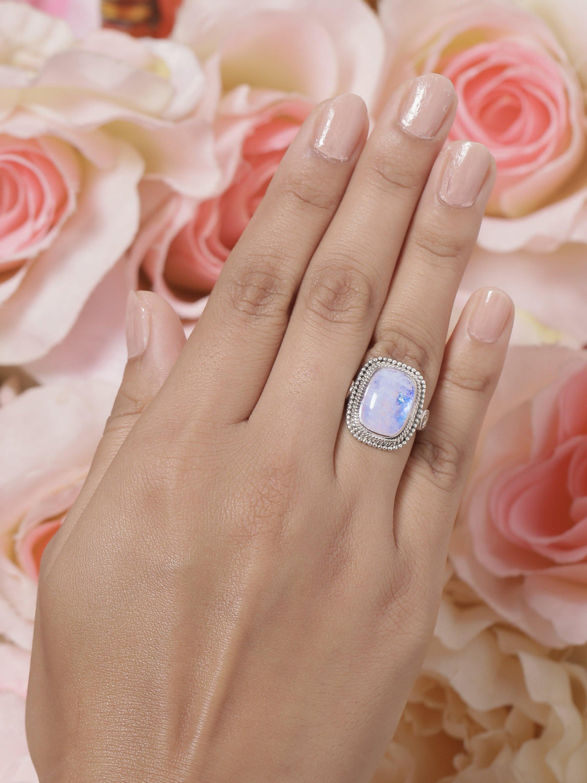 Moonstone Solid 925 Sterling Silver Gemstone Ring - YoTreasure