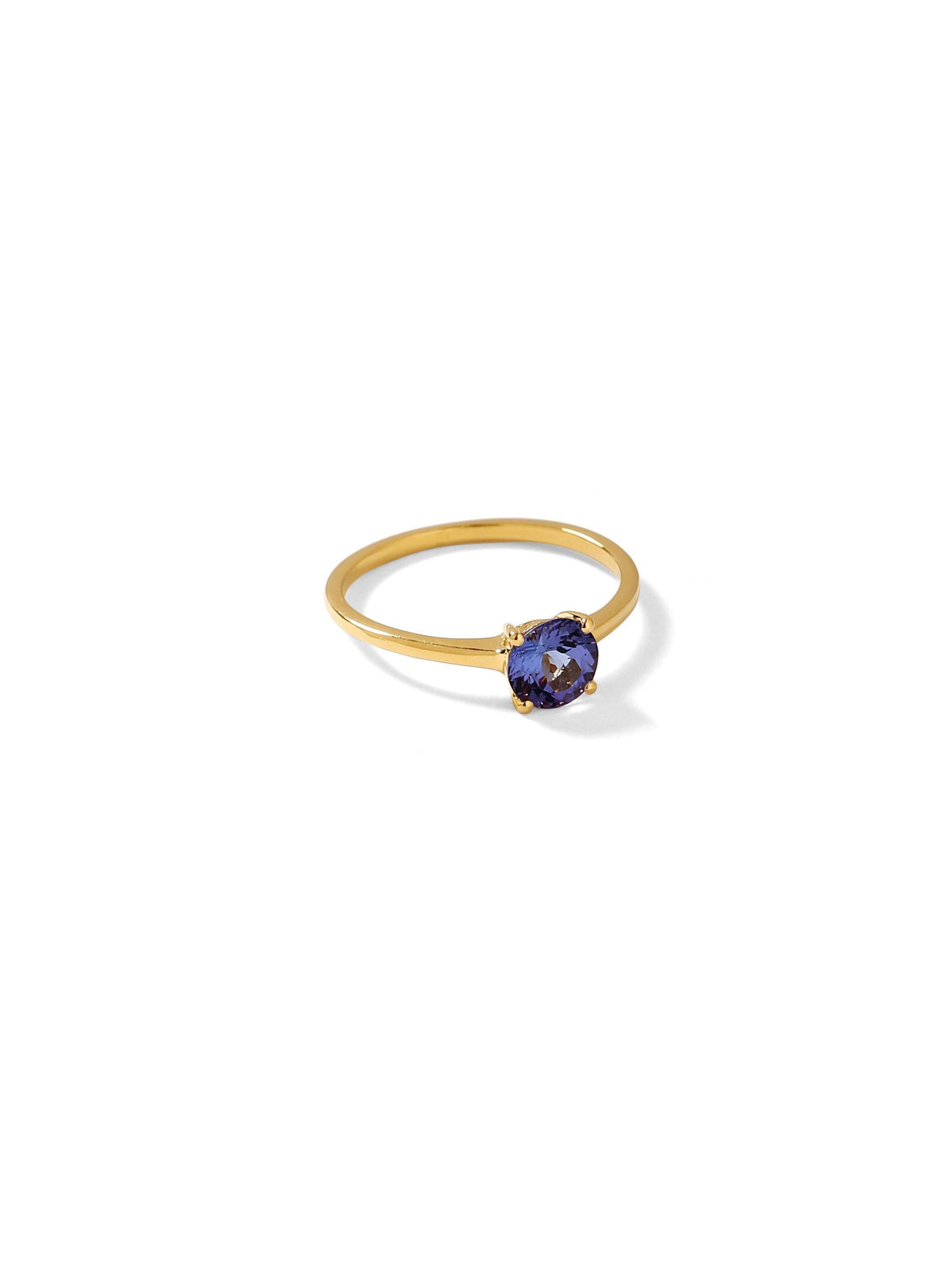 0.91 Ct Tanzanite Solid 10k Yellow Gold Solitaire Ring Jewelry - YoTreasure