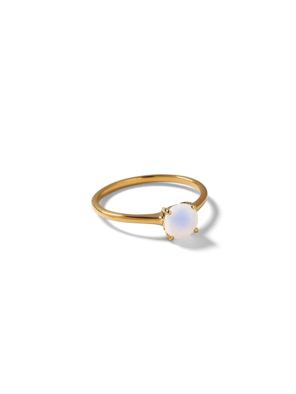 0.60 Ct Moonstone Solid 10k Yellow Gold Solitaire Ring Jewelry - YoTreasure