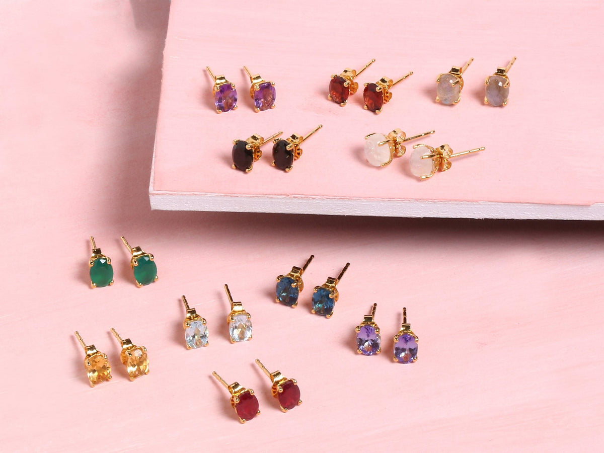 1.90 Ct Sky Blue Topaz Solid 10k Yellow Gold Stud Earrings Jewelry - YoTreasure