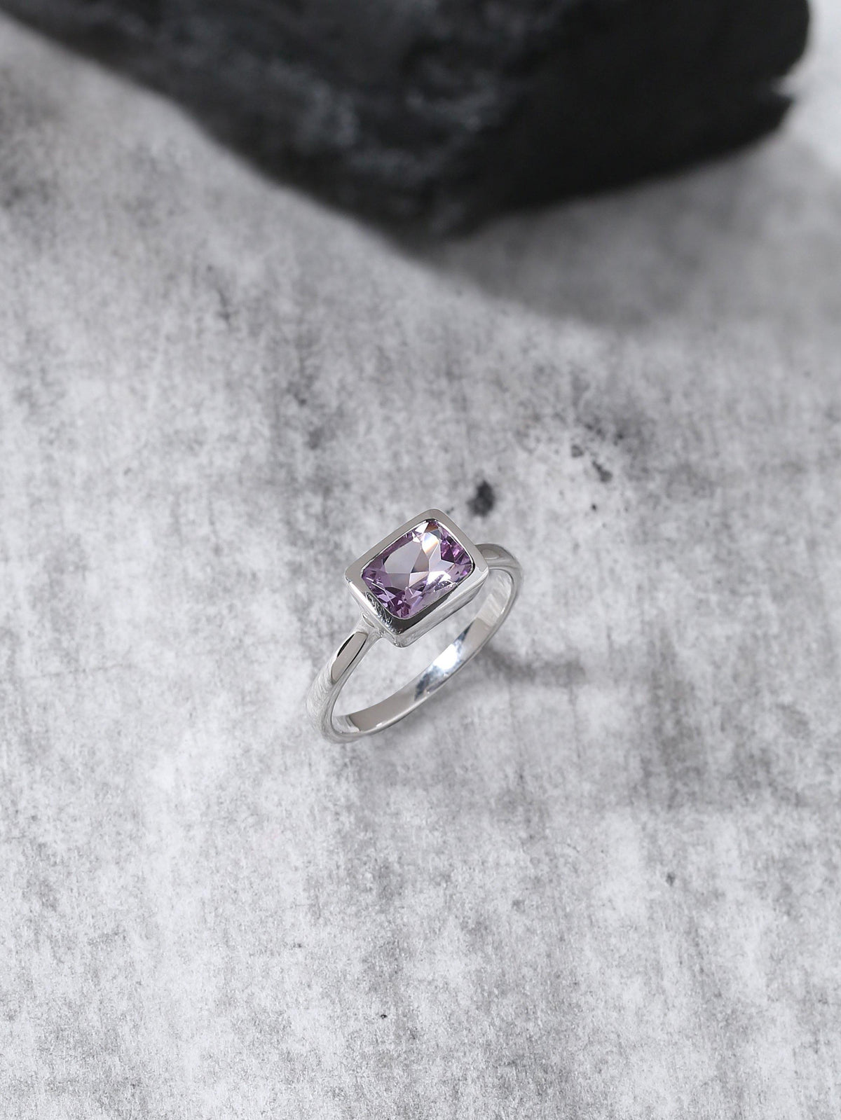1.74 Ct. Amethyst Solid 925 Sterling Silver Ring Jewelry - YoTreasure