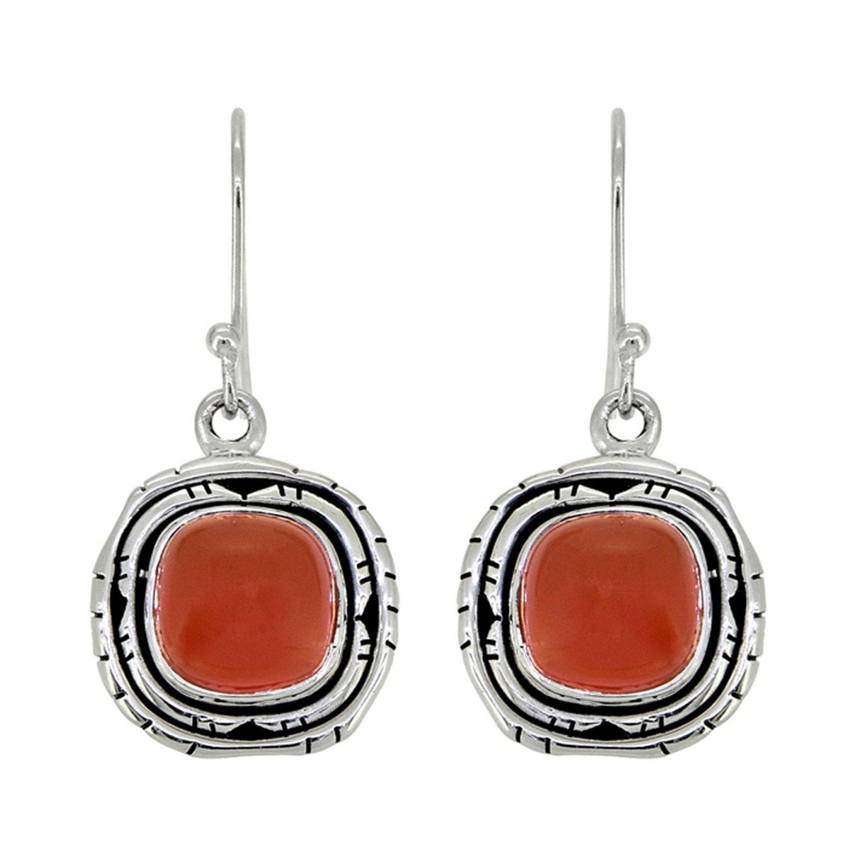 1.35" Carnelian Solid 925 Sterling Silver Dangle Earrings Jewelry - YoTreasure