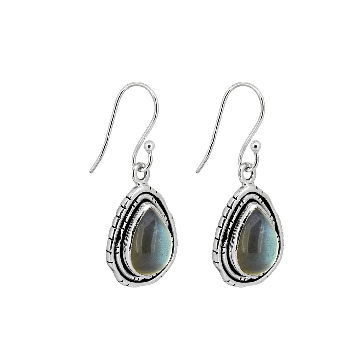 1.35" Labradorite Solid 925 Sterling Silver Dangle Earrings Jewelry - YoTreasure
