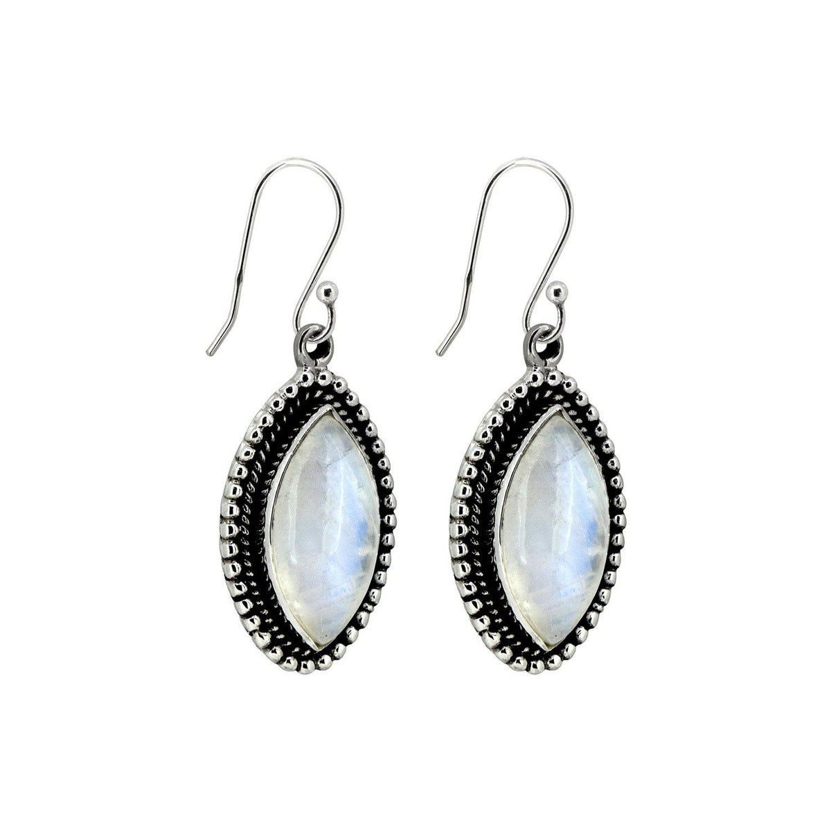 Moonstone Solid 925 Sterling Silver Dangle Earrings Jewelry - YoTreasure