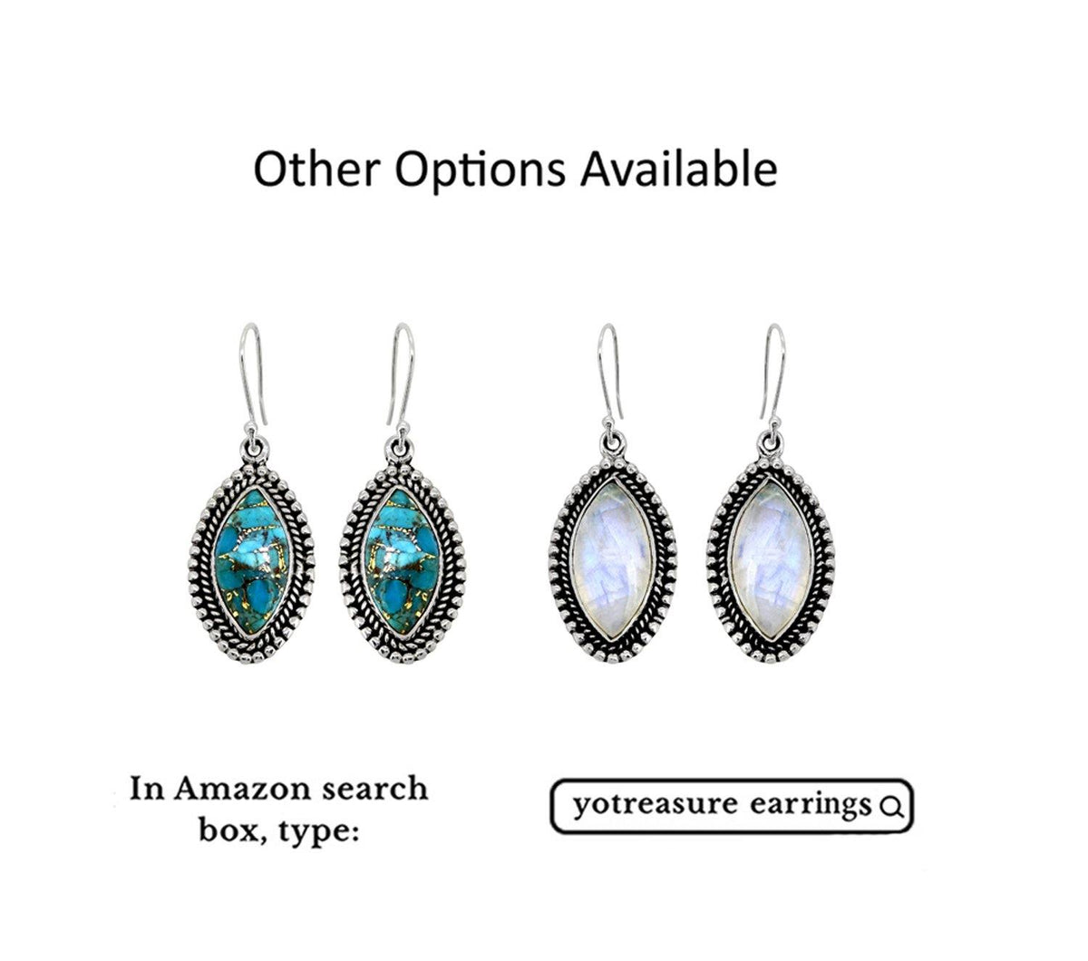 Moonstone Solid 925 Sterling Silver Dangle Earrings Jewelry - YoTreasure