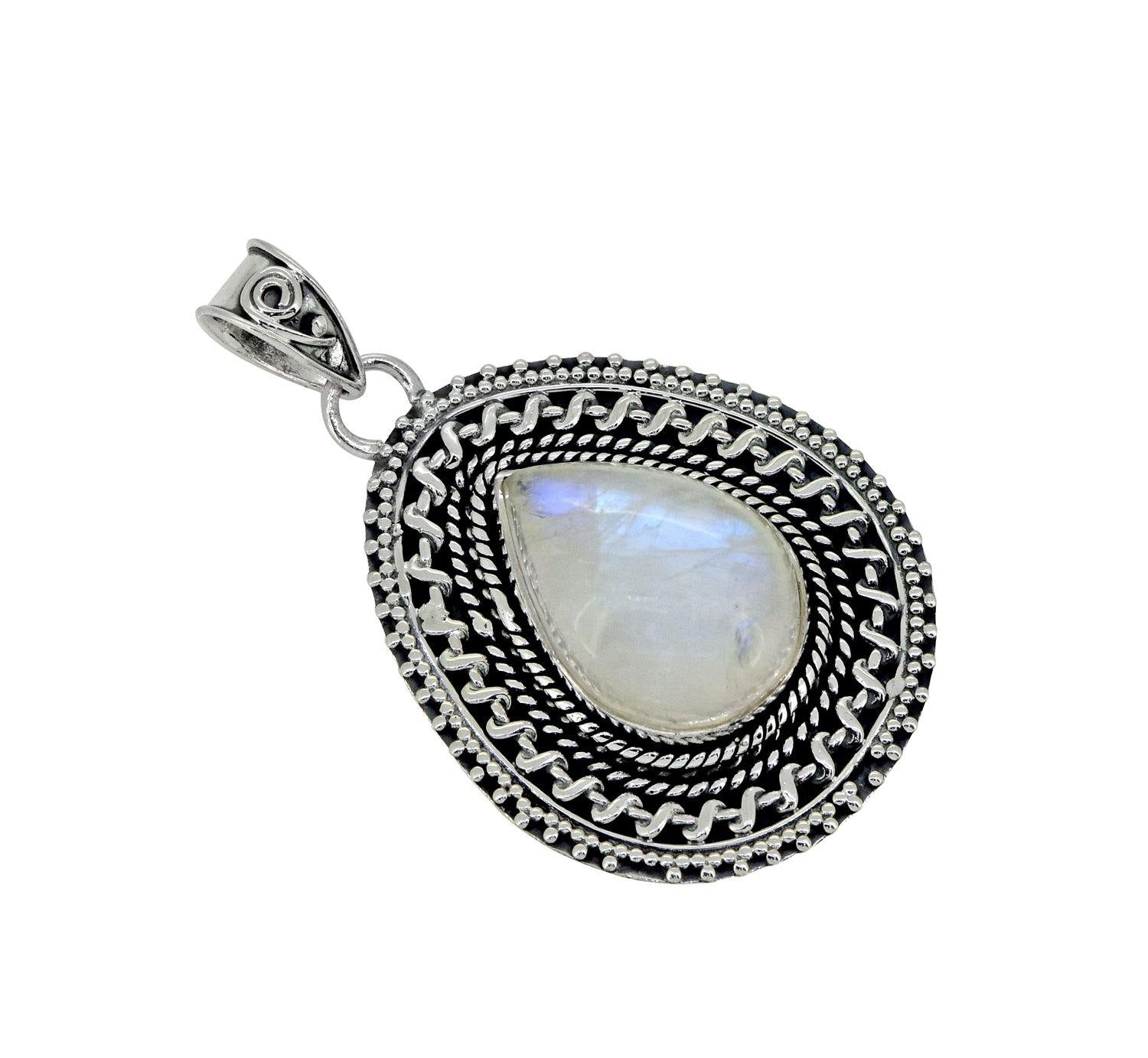 Moonstone Solid 925 Sterling Silver Pendant Jewelry - YoTreasure