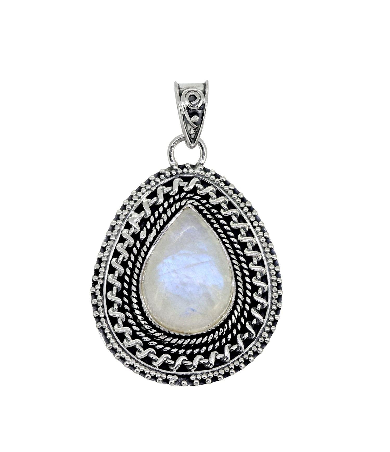 Moonstone Solid 925 Sterling Silver Pendant Jewelry - YoTreasure