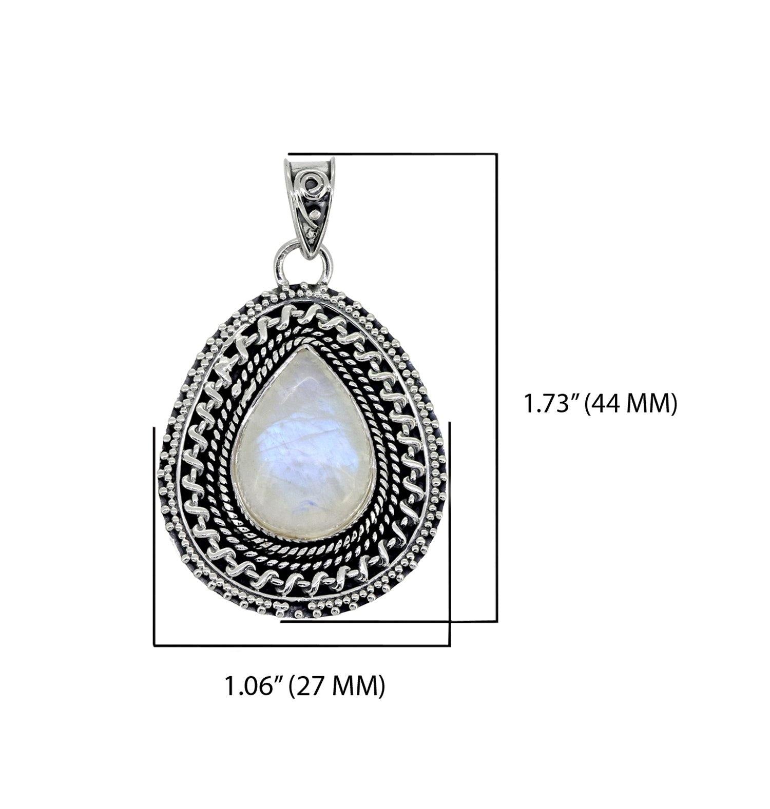 Moonstone Solid 925 Sterling Silver Pendant Jewelry - YoTreasure