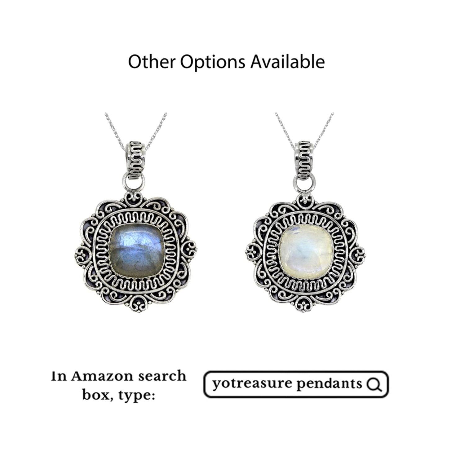 Labradorite Solid 925 Sterling Silver Chain Pendant Jewelry - YoTreasure