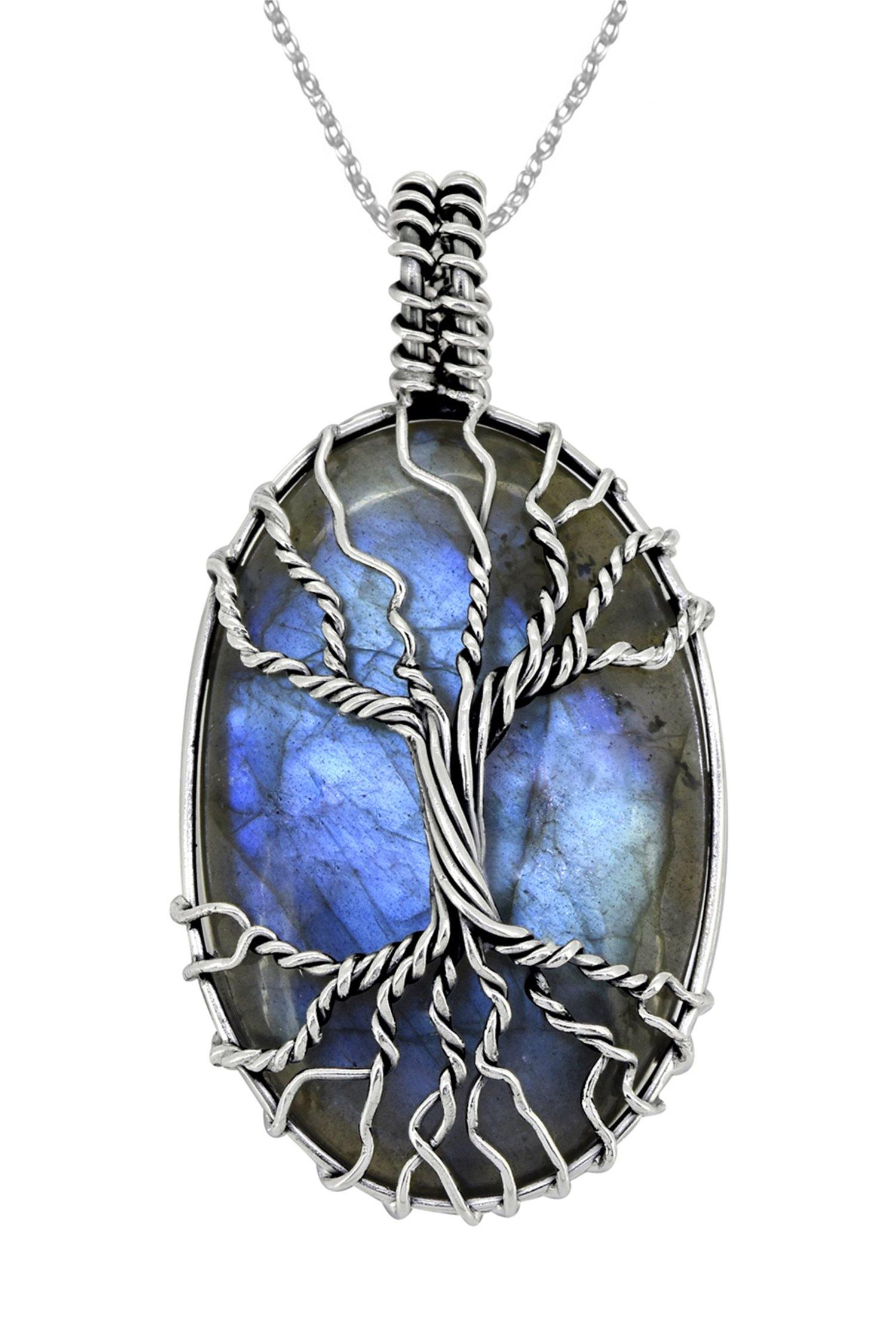 Labradorite Solid 925 Sterling Silver Chain Designer Pendant Jewelry - YoTreasure