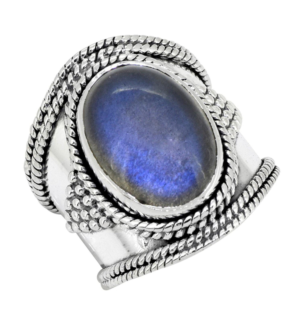 Labradorite Solid 925 Sterling Silver Ring Jewelry - YoTreasure