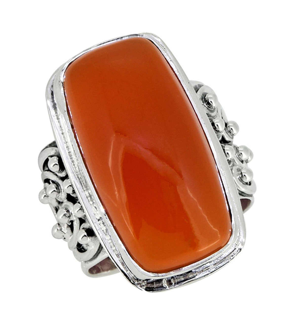 Carnelian Solid 925 Sterling Silver Ring Jewelry - YoTreasure