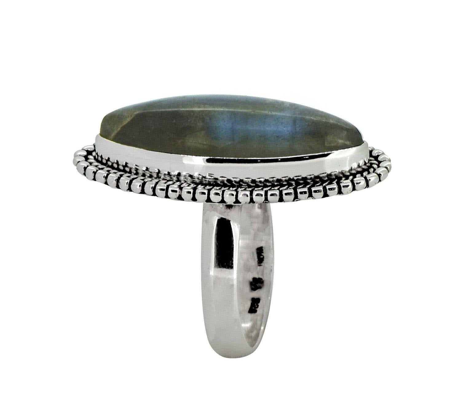 Labradorite Solid 925 Sterling Silver Ring Jewelry - YoTreasure