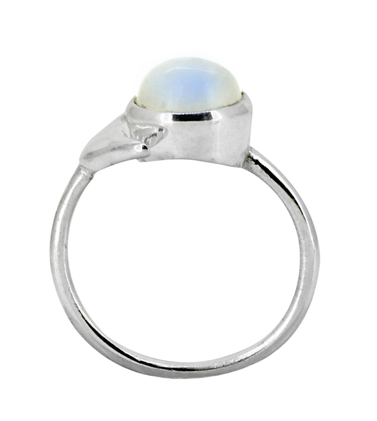 Rainbow Moonstone Solid 925 Sterling Silver Designer Ring Jewelry - YoTreasure
