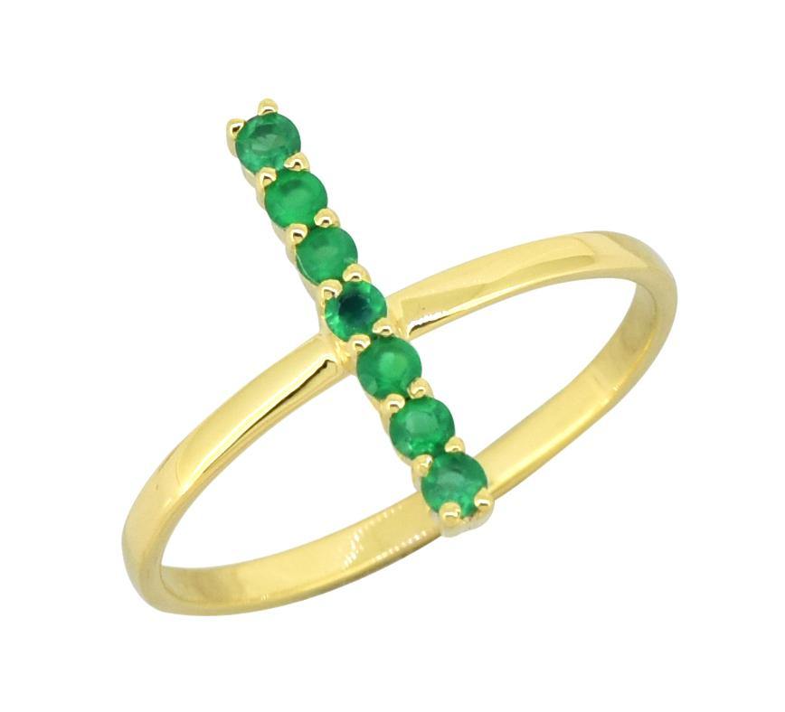 Green Onyx Solid 925 Sterling Silver Gold Plated Ring Jewelry - YoTreasure