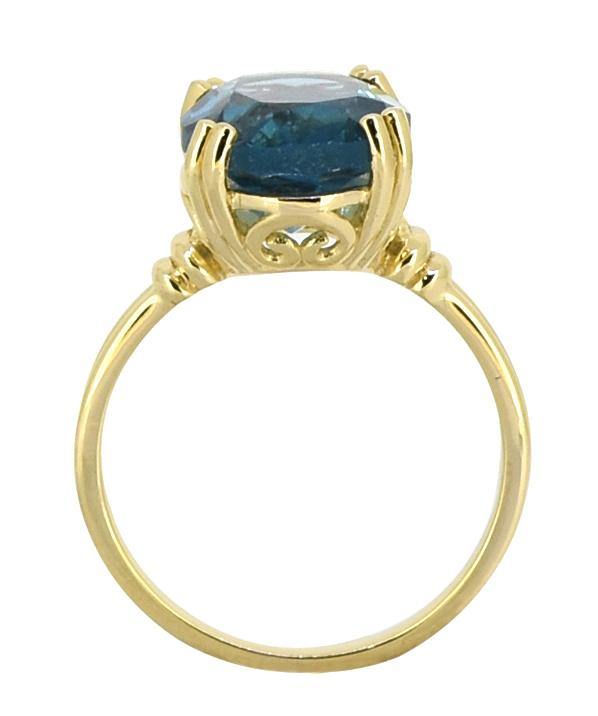 Fluorite Solid 925 Sterling Silver Gold Plated Ring Jewelry - YoTreasure