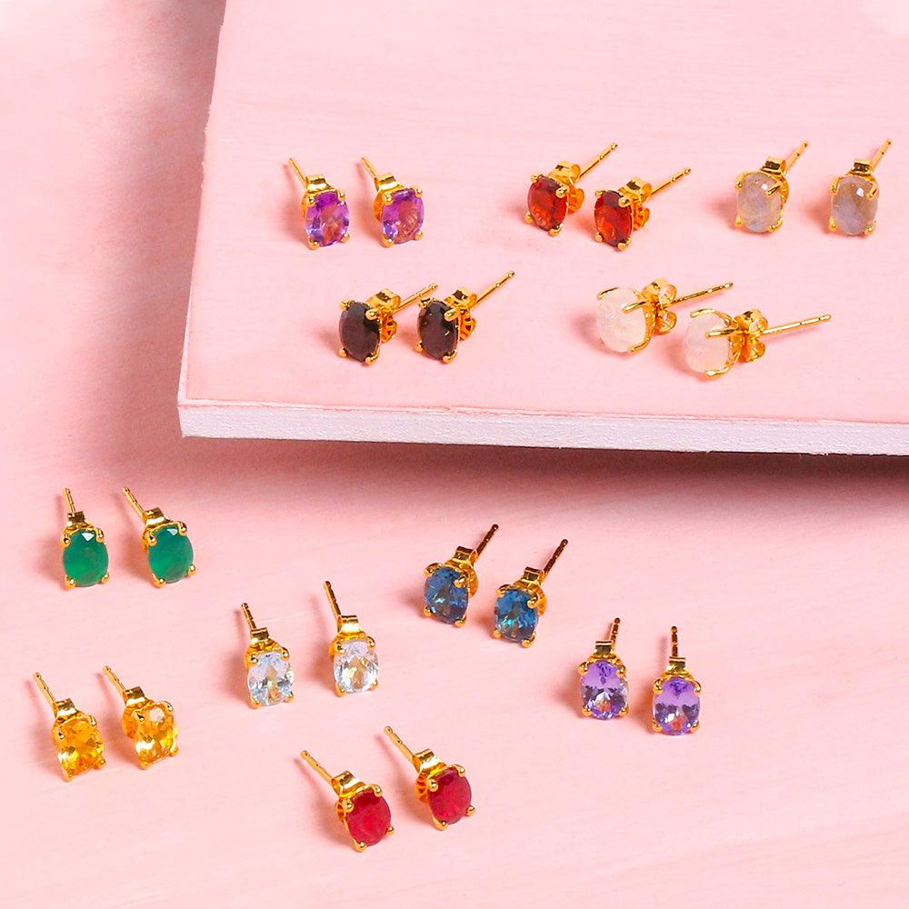 1.50 Ct. Natural Citrine Solid 10K Yellow Gold Stud Earrings Jewelry - YoTreasure