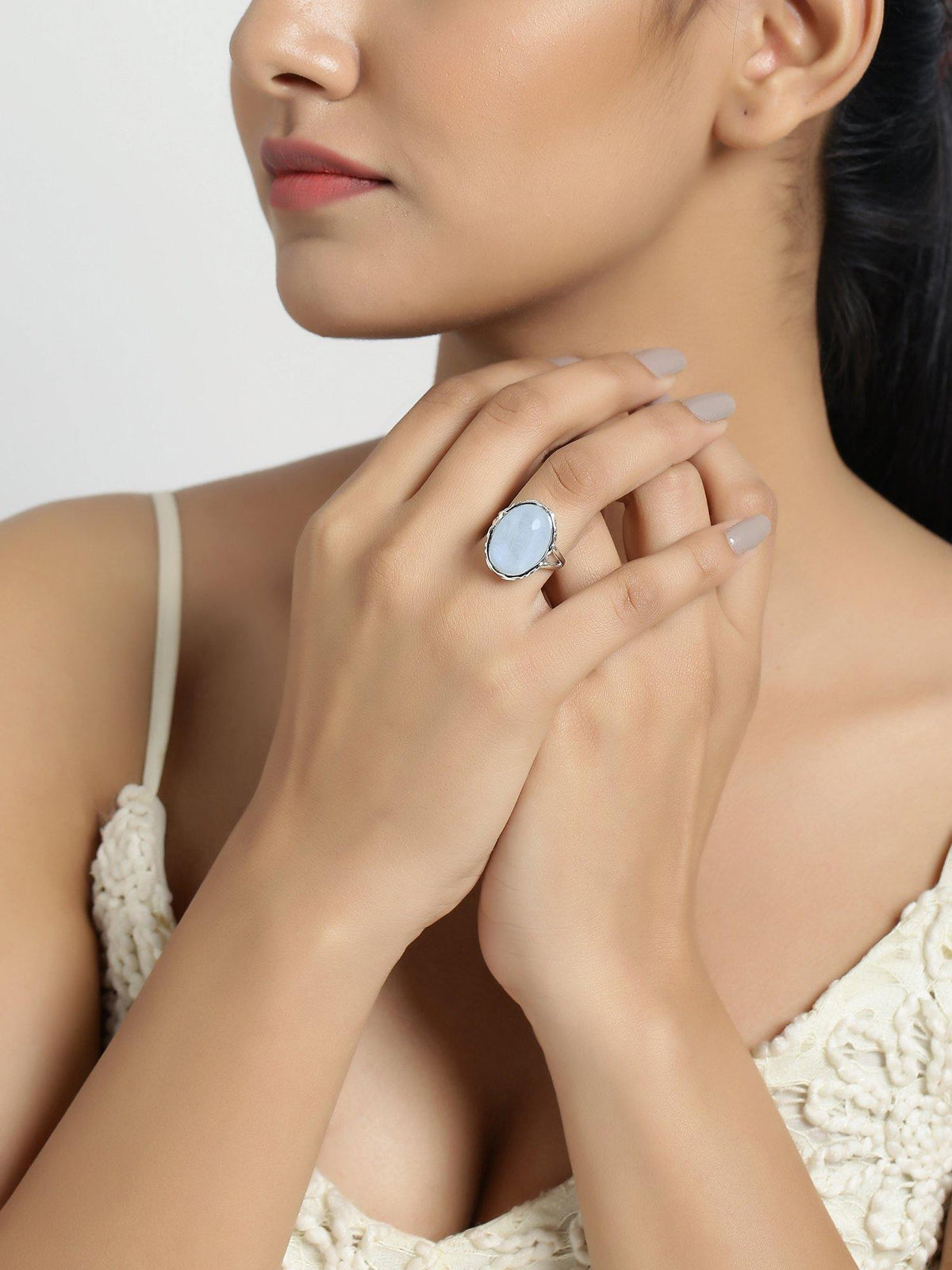 Rainbow Moonstone Solid 925 Sterling Silver Ring Jewelry - YoTreasure