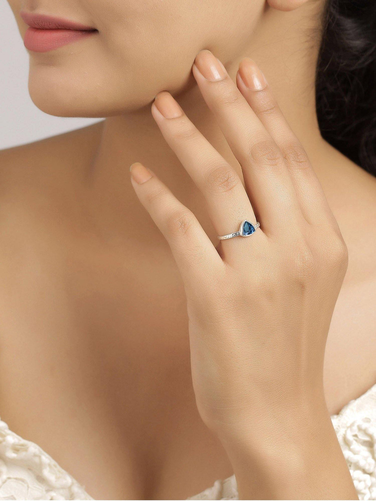 London Blue Topaz Solid 925 Sterling Silver Ring Jewelry - YoTreasure
