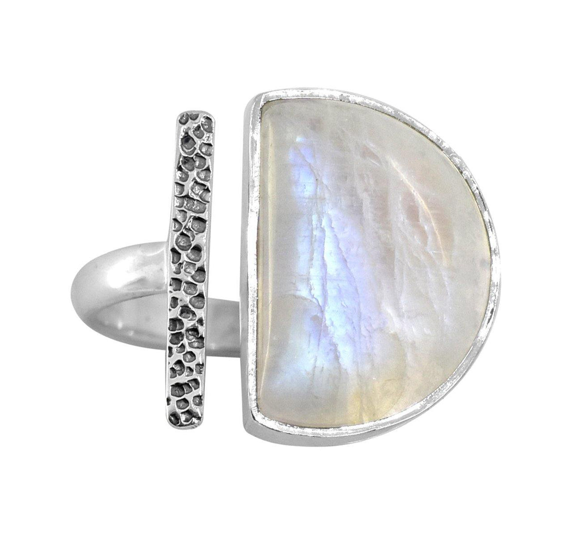 Moonstone Solid 925 Sterling Silver Designer Ring Jewelry - YoTreasure