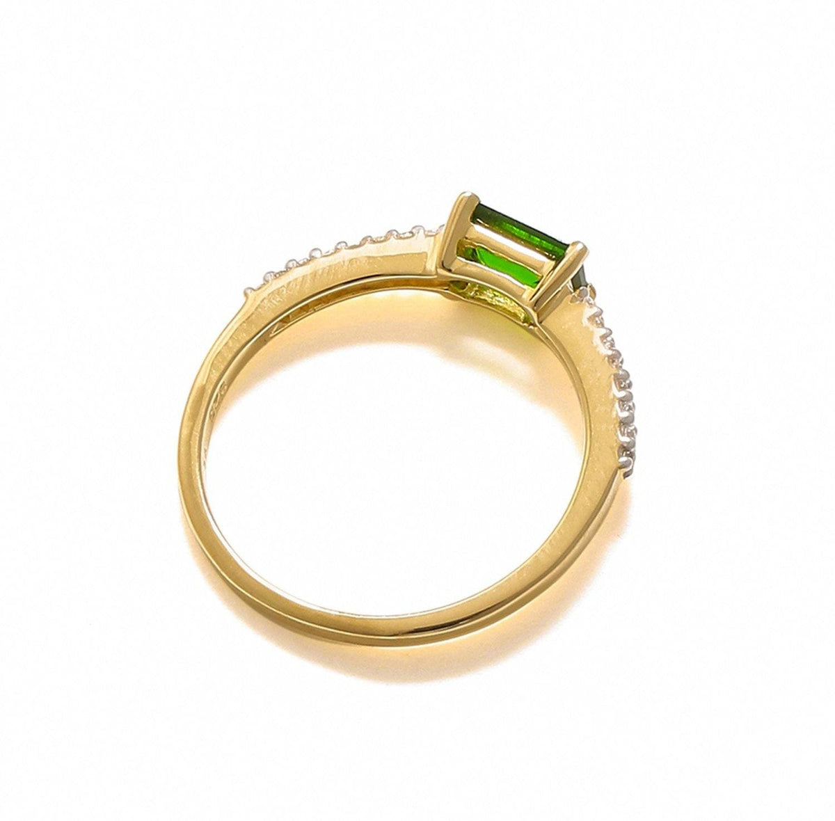 0.68 Ct Chrome Diopside Solid 10k Yellow Gold Ring Jewelry - YoTreasure