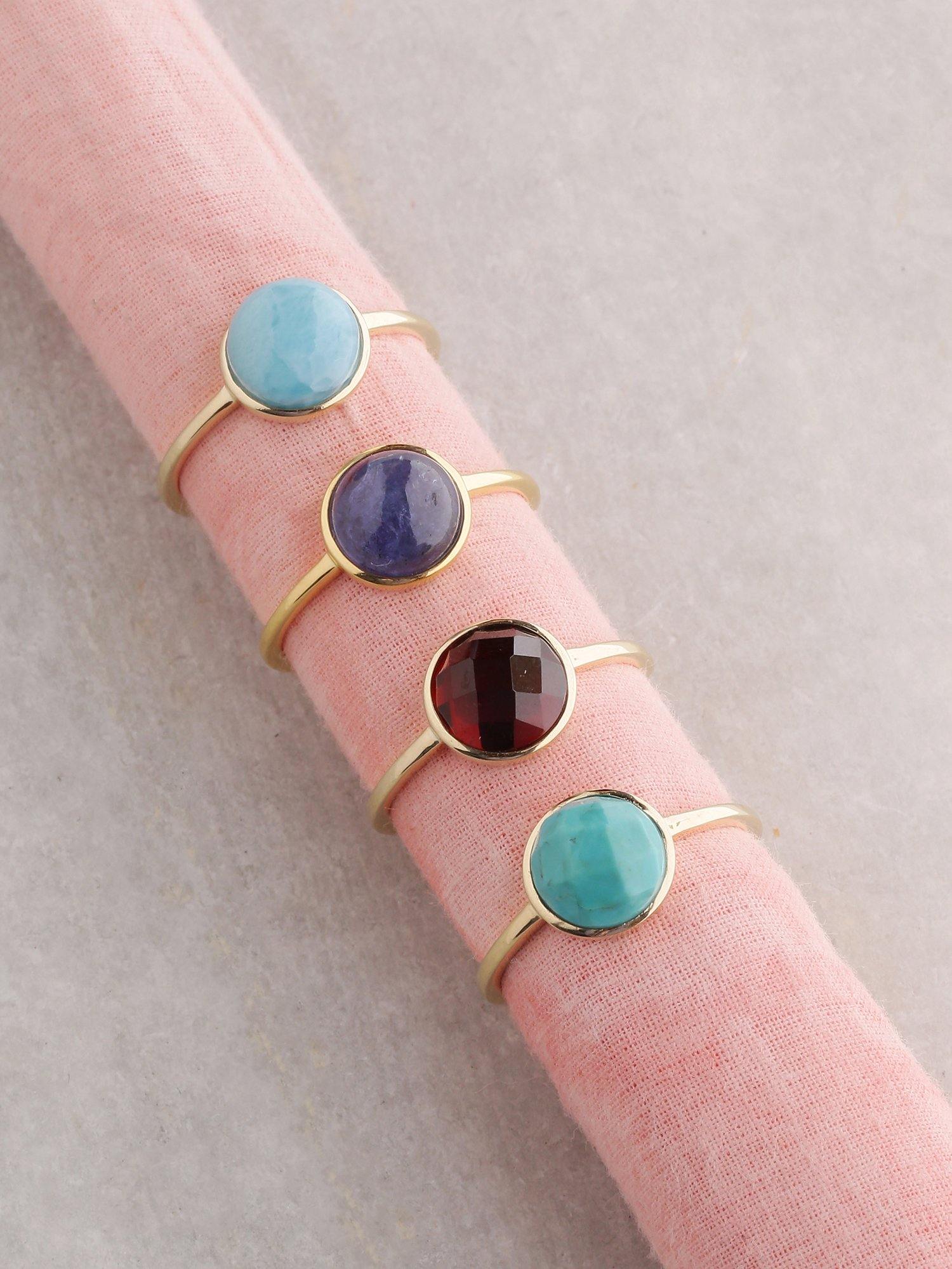 2.20 Ct Garnet Solid 10k Yellow Gold Ring Jewelry - YoTreasure
