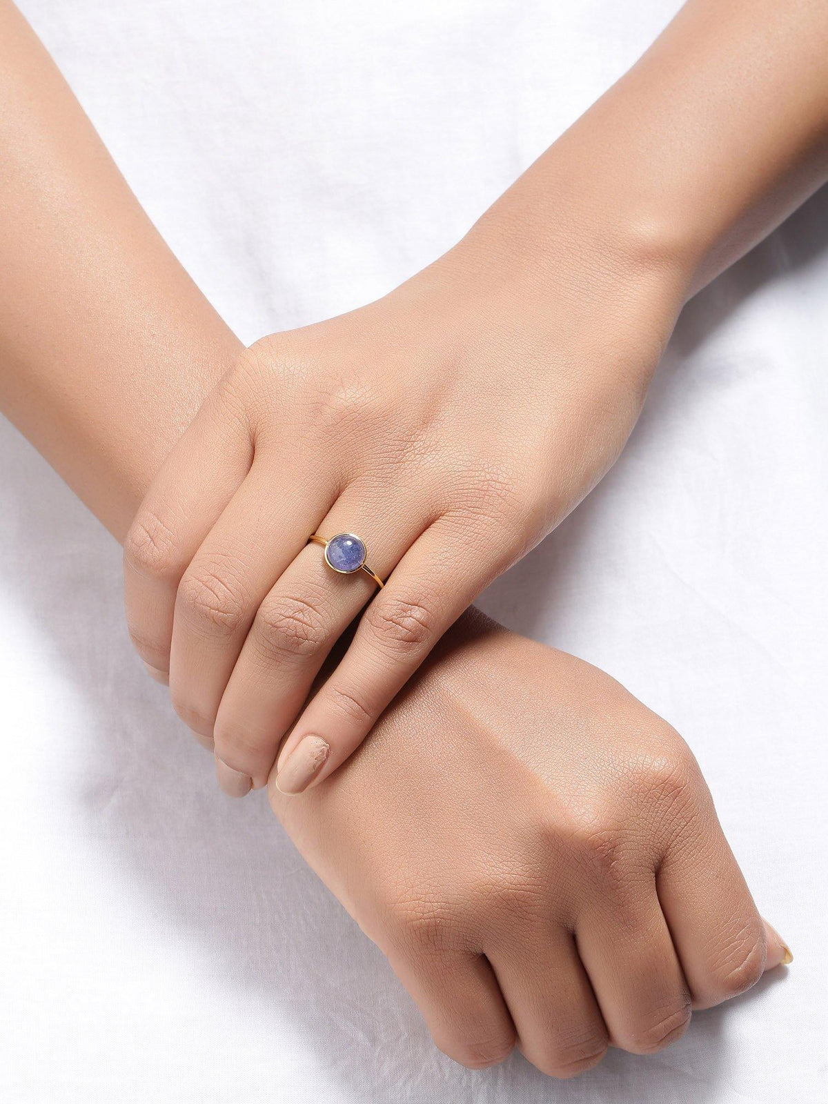Tanzanite Solid 10k Yellow Gold Ring Jewelry - YoTreasure