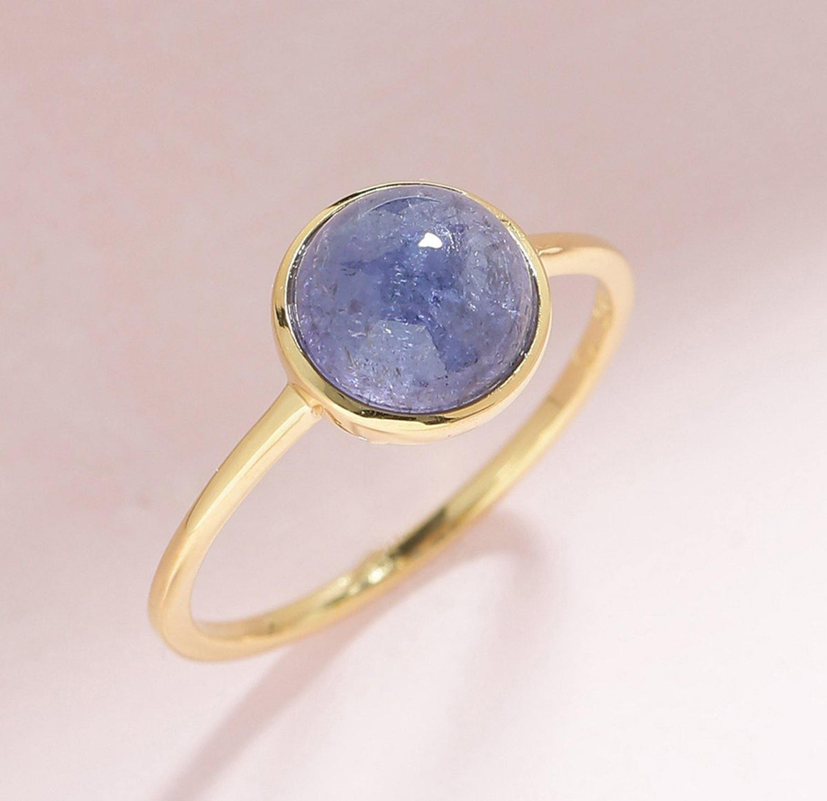 Tanzanite Solid 10k Yellow Gold Ring Jewelry - YoTreasure