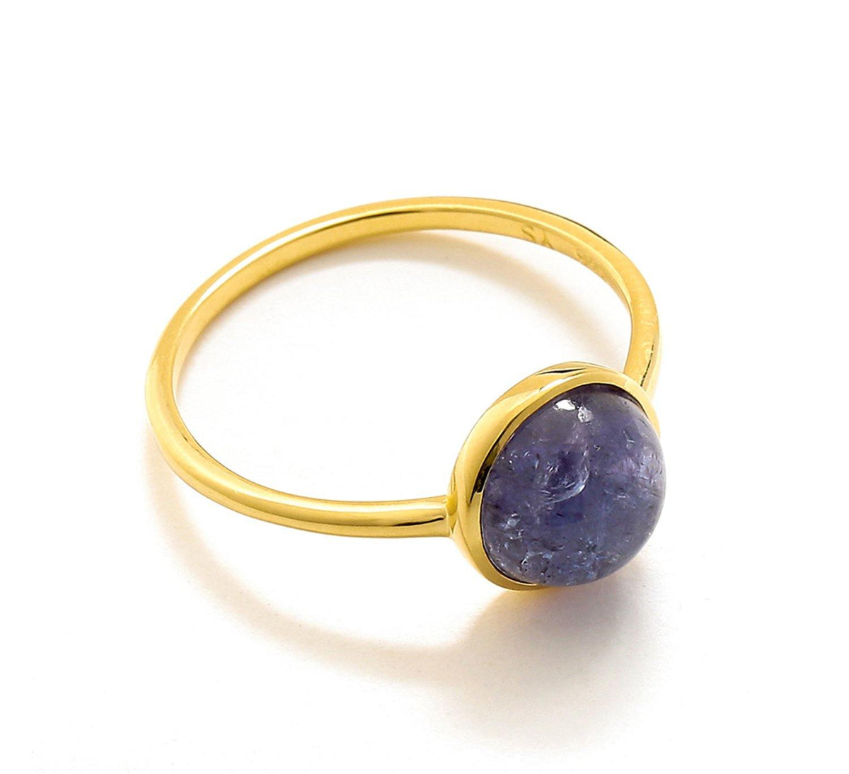 Tanzanite Solid 10k Yellow Gold Ring Jewelry - YoTreasure